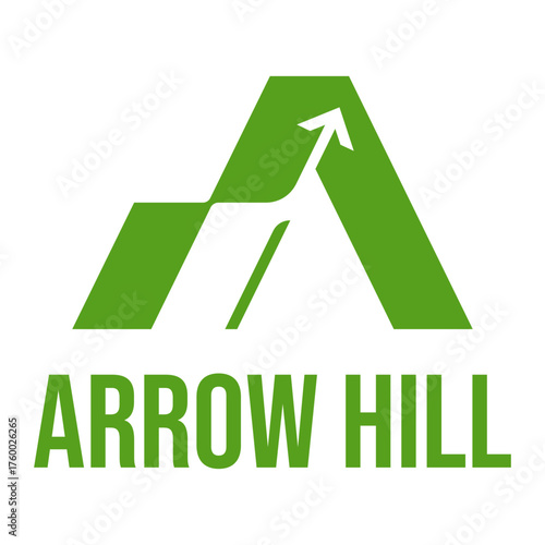 arrow hill flat minimalist logo design