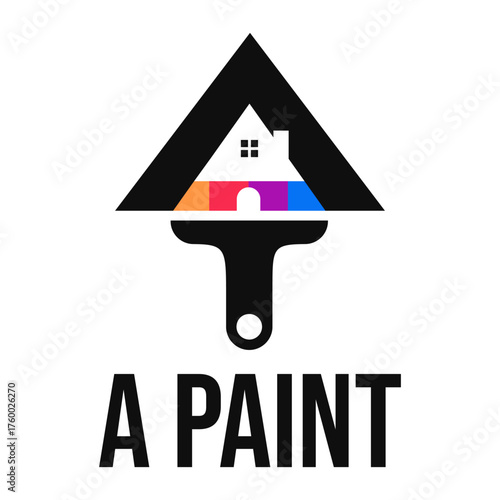 a company paint flat minimalist logo design