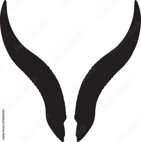Silhouette of devil horns halloween