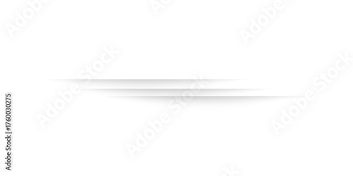 Page dividers with transparent shadows, isolated. Pages separation vector set. Transparent realistic paper shadow effects. Web banner. Element for frame shadow. Vector design for website, text, border
