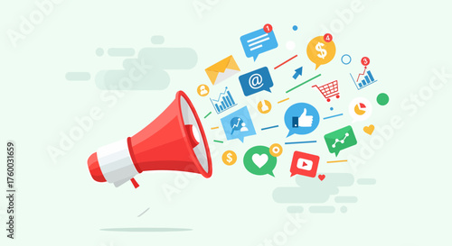 Boost your brand with vibrant marketing messages through strategic social media announcements and innovative digital advertising campaigns for business growth