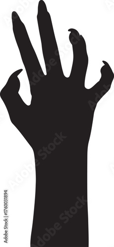 HARROR HAND ICON SILHOUETTE,HALLOWEEN