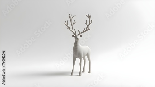 Reindeer Icon  Isolated on White Background