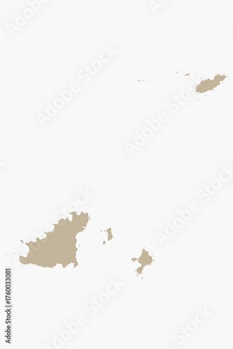 Vector graphic artwork suitable for print and web containing flat detailed map of GUERNSEY