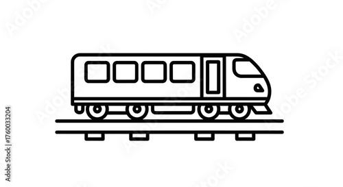 Minimalist Train Icon Depicting Modern Transportation on The Rail System