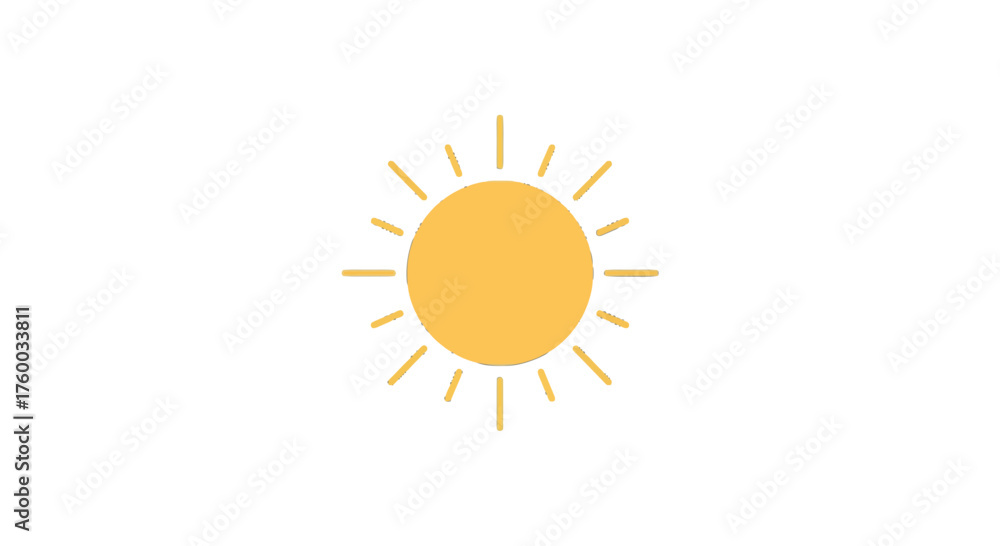Fototapeta premium Minimalist Yellow Sunshine Icon On Black Background: Perfect For Design Projects and Websites