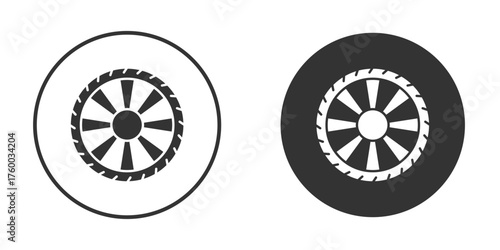Tire icon. filled flat sign for mobile concept. Vector graphics