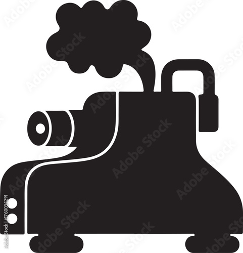 Fog machine icon in silhouette 