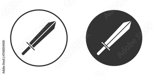 Sword icon. filled flat sign for mobile concept. Vector graphics