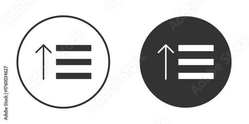 Sort amount up icon. filled flat sign for mobile concept. Vector graphics