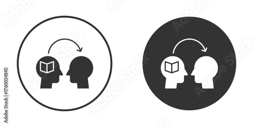 Share thoughts icon. filled flat sign for mobile concept. Vector graphics