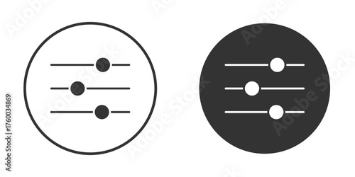 Settings sliders icon. filled flat sign for mobile concept. Vector graphics