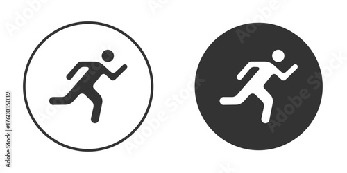 Running icon. filled flat sign for mobile concept. Vector graphics