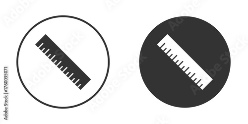 Ruler icon. filled flat sign for mobile concept. Vector graphics