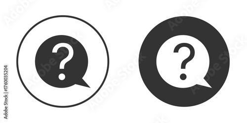 Question icon. filled flat sign for mobile concept. Vector graphics