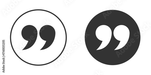 Quote right icon. filled flat sign for mobile concept. Vector graphics