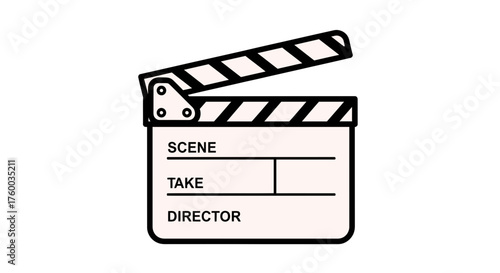 Minimalistic Clapperboard Design Concept for Film Production and Media Visuals