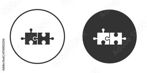 Puzzle icon. filled flat sign for mobile concept. Vector graphics
