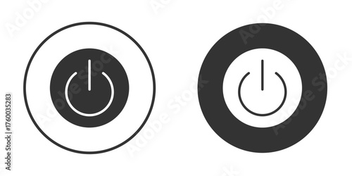 Power icon. filled flat sign for mobile concept. Vector graphics