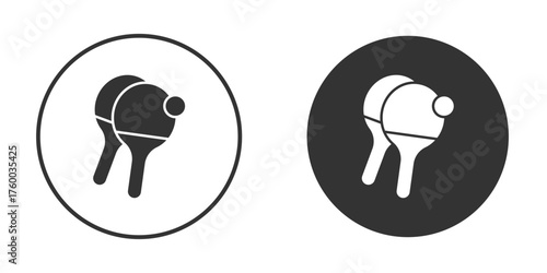 Ping pong icon. filled flat sign for mobile concept. Vector graphics
