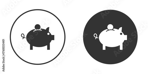 Piggy bank icon. filled flat sign for mobile concept. Vector graphics