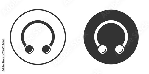 Piercing icon. filled flat sign for mobile concept. Vector graphics