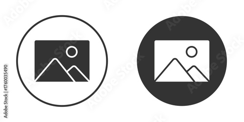 Picture icon. filled flat sign for mobile concept. Vector graphics