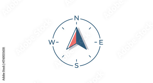 Navigation Compass Design Against The Dark Background Ideal Vector Illustrative Artwork