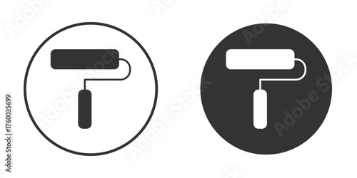 Paint roller icon. filled flat sign for mobile concept. Vector graphics