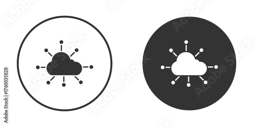 Network cloud icon. filled flat sign for mobile concept. Vector graphics