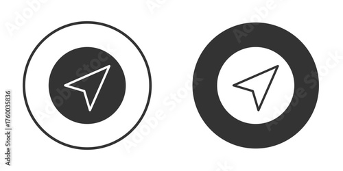 Navigation icon. filled flat sign for mobile concept. Vector graphics