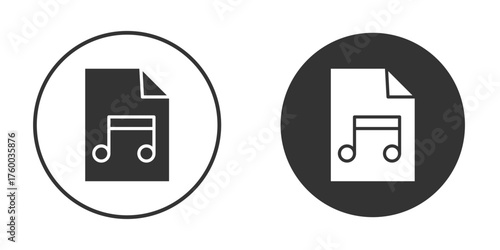 Music File icon. filled flat sign for mobile concept. Vector graphics