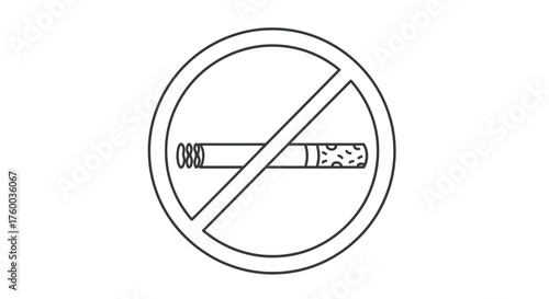 No Smoking Sign Against a Black Background Graphic Design Symbol