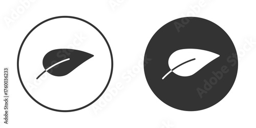 Leaf icon. filled flat sign for mobile concept. Vector graphics