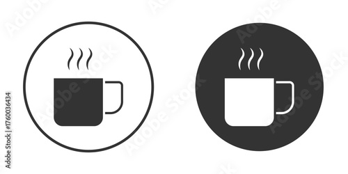 Hot coffee Mug icon. filled flat sign for mobile concept. Vector graphics