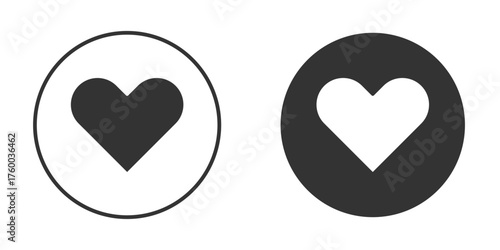 Heart icon. filled flat sign for mobile concept. Vector graphics