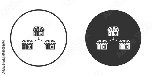 Franchise icon. filled flat sign for mobile concept. Vector graphics