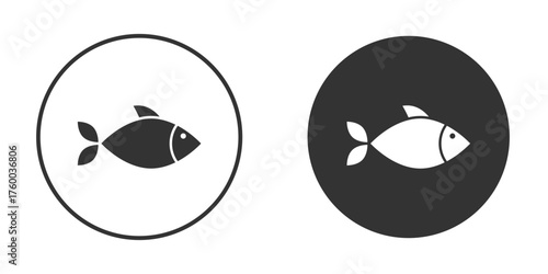 Fish icon. filled flat sign for mobile concept. Vector graphics
