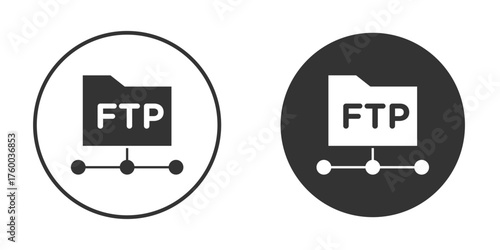 FTP icon. filled flat sign for mobile concept. Vector graphics