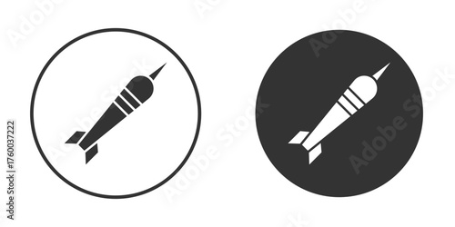 Dart icon. filled flat sign for mobile concept. Vector graphics