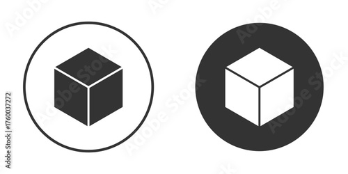 Cube icon. filled flat sign for mobile concept. Vector graphics