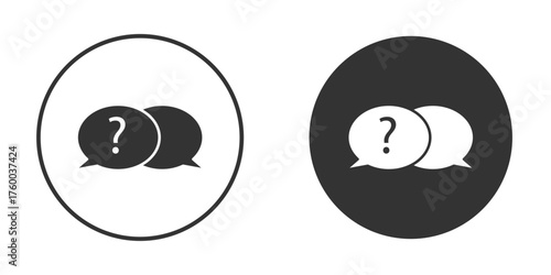 Comment question icon. filled flat sign for mobile concept. Vector graphics