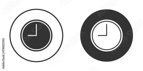 Clock nine icon. filled flat sign for mobile concept. Vector graphics