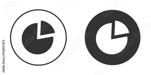 Chart pie icon. filled flat sign for mobile concept. Vector graphics