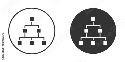 Chart tree icon. filled flat sign for mobile concept. Vector graphics