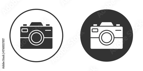Camera icon. filled flat sign for mobile concept. Vector graphics