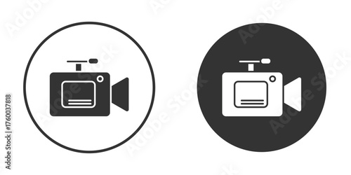 Camcorder icon. filled flat sign for mobile concept. Vector graphics