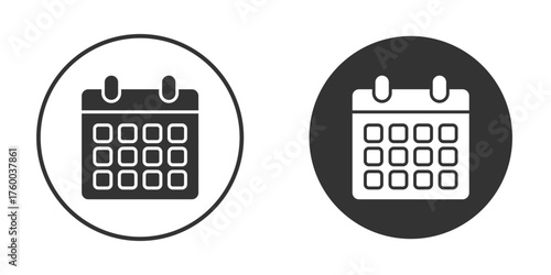 Calendar icon. filled flat sign for mobile concept. Vector graphics