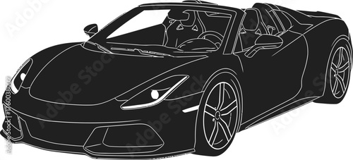 Convertible Supercar Open-Air Silhouette - Luxury Driving