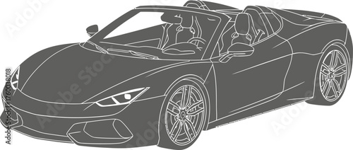 Convertible Supercar Open-Air Silhouette - Luxury Driving